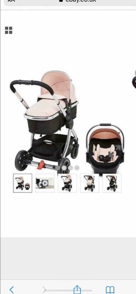 blush pink pram